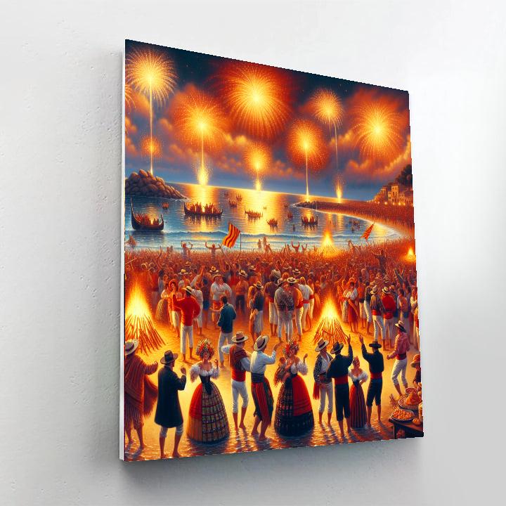 Festival Of Sant Joan - Barcelona, Spain Numbered Painting Kits