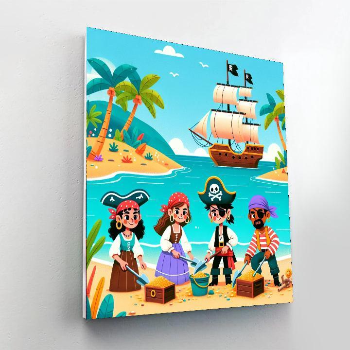 Pirate Adventures On Treasure Island Paint By Number