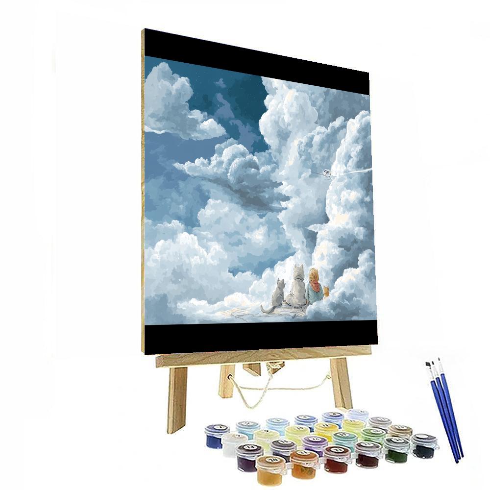 Mommy And Me In The Clouds DIY Paint By Numbers