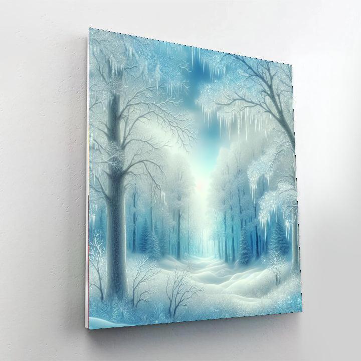 Frosty Forest Enchantment DIY Paint By Numbers
