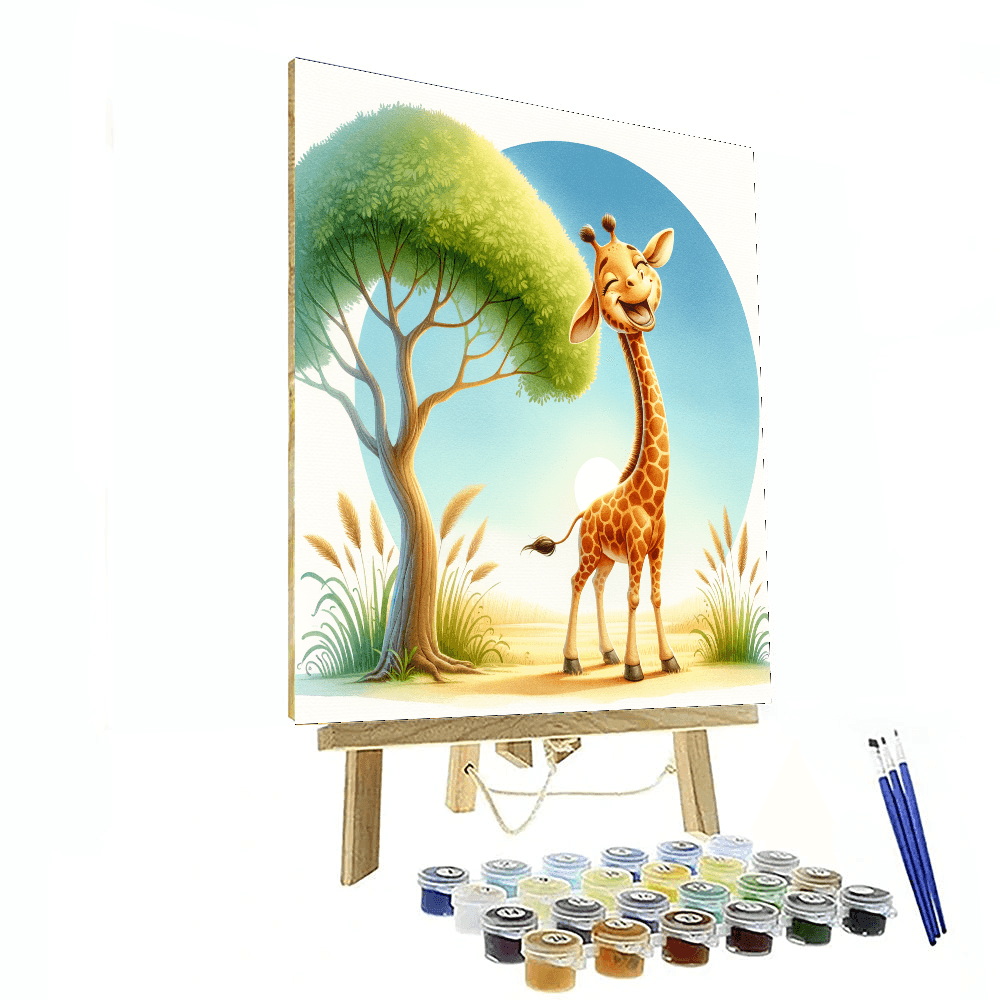 Joyful Giraffe - DIY Painting By Numbers Kit