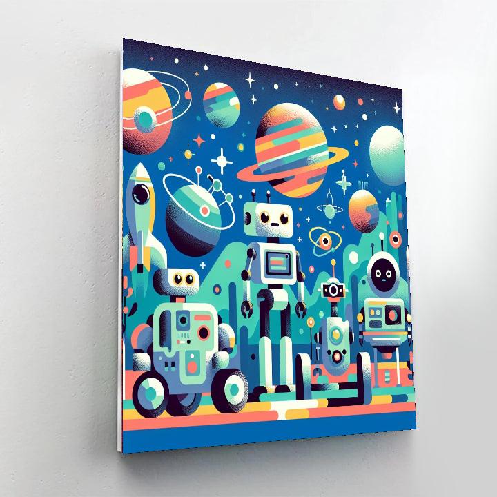 Robo-explorers Paint By Numbers Art