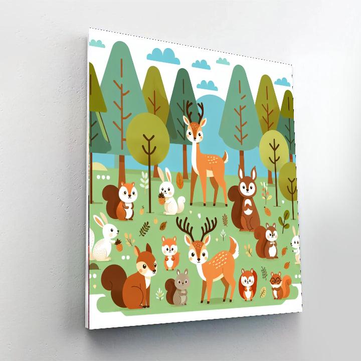 Forest Animal Playtime Numbered Painting Kits