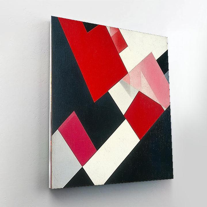 Kazimir Malevich Inspired Echoing Abstraction  Paint By Color