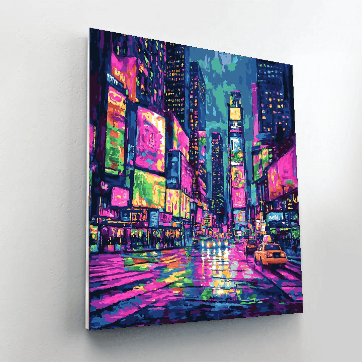Andy Warhol Inspired Lively Urban Nights  DIY Paint By Numbers