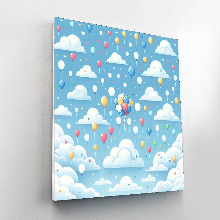 Bouncy Adventure In The Sky Painting By Numbers Kit