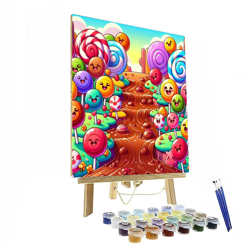 Sweet Adventure In Candyland Numbered Painting Kits