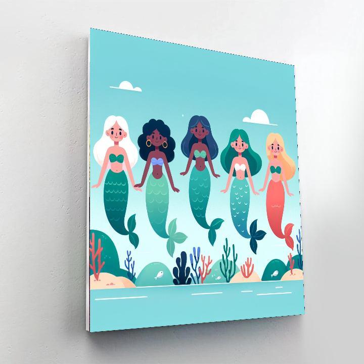 Mermaid Lagoon Exploration Paint By Numbers Kits