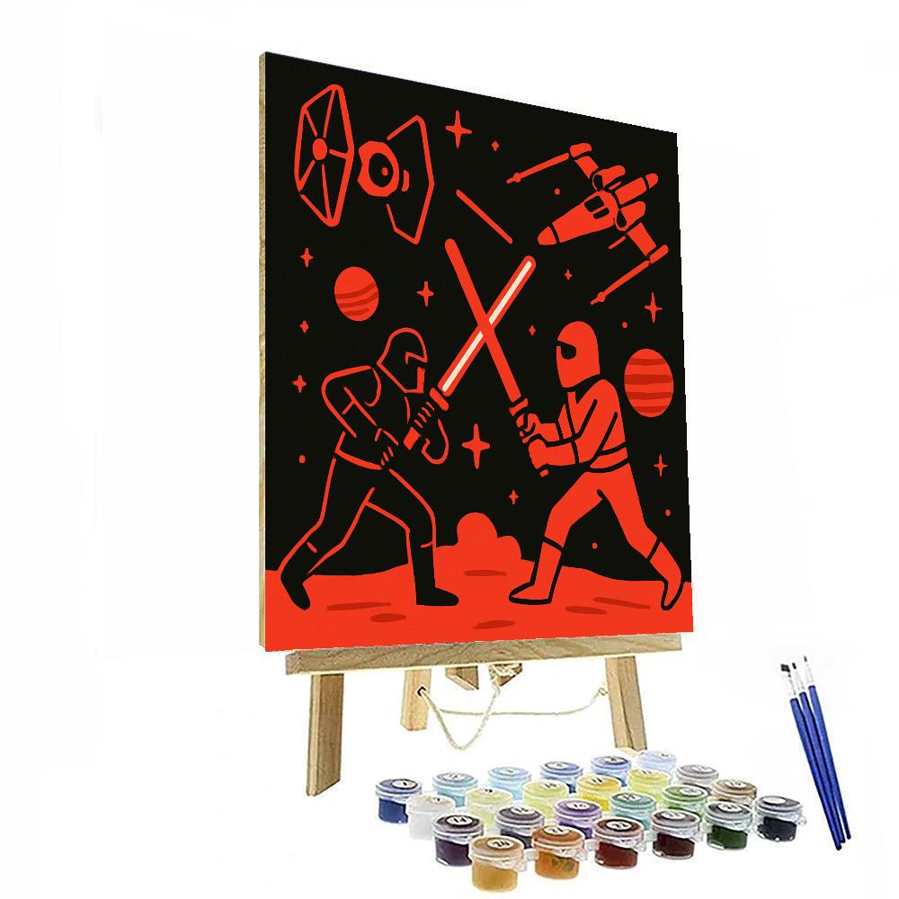 Epic Space Battle Mission Paint By Numbers Art