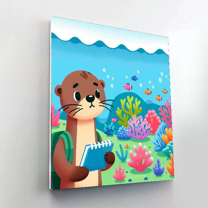 Oceanographer Otter Number Painting