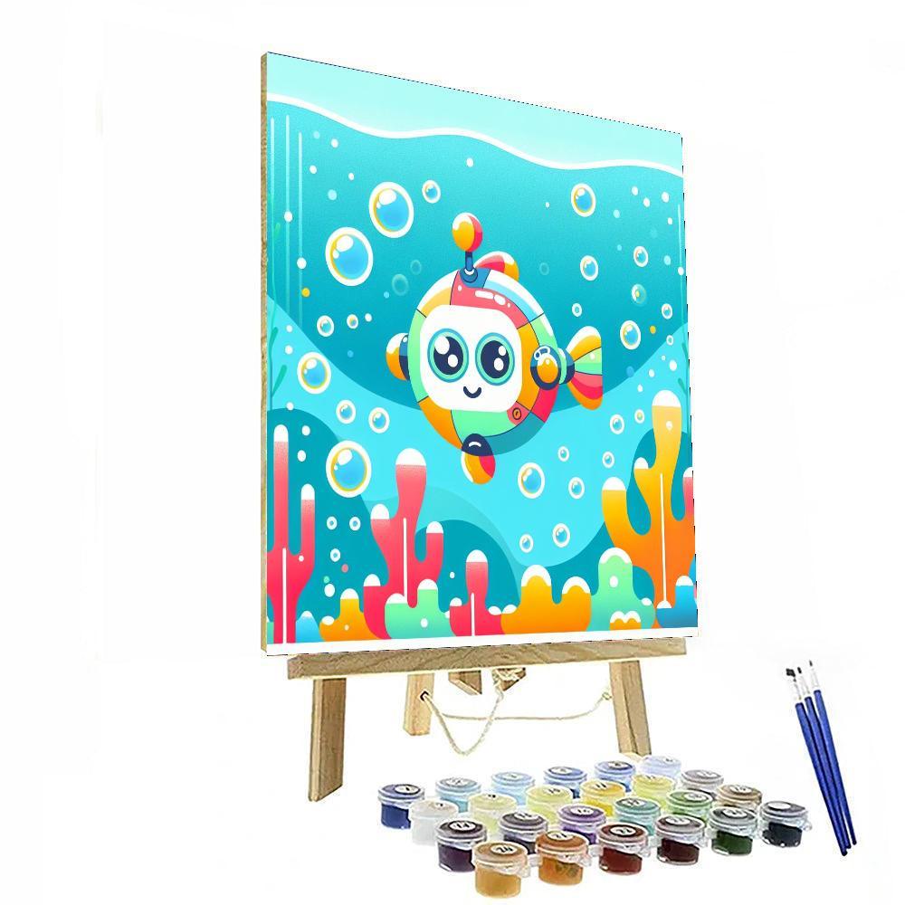 Playful Robot Fish Paint By Number