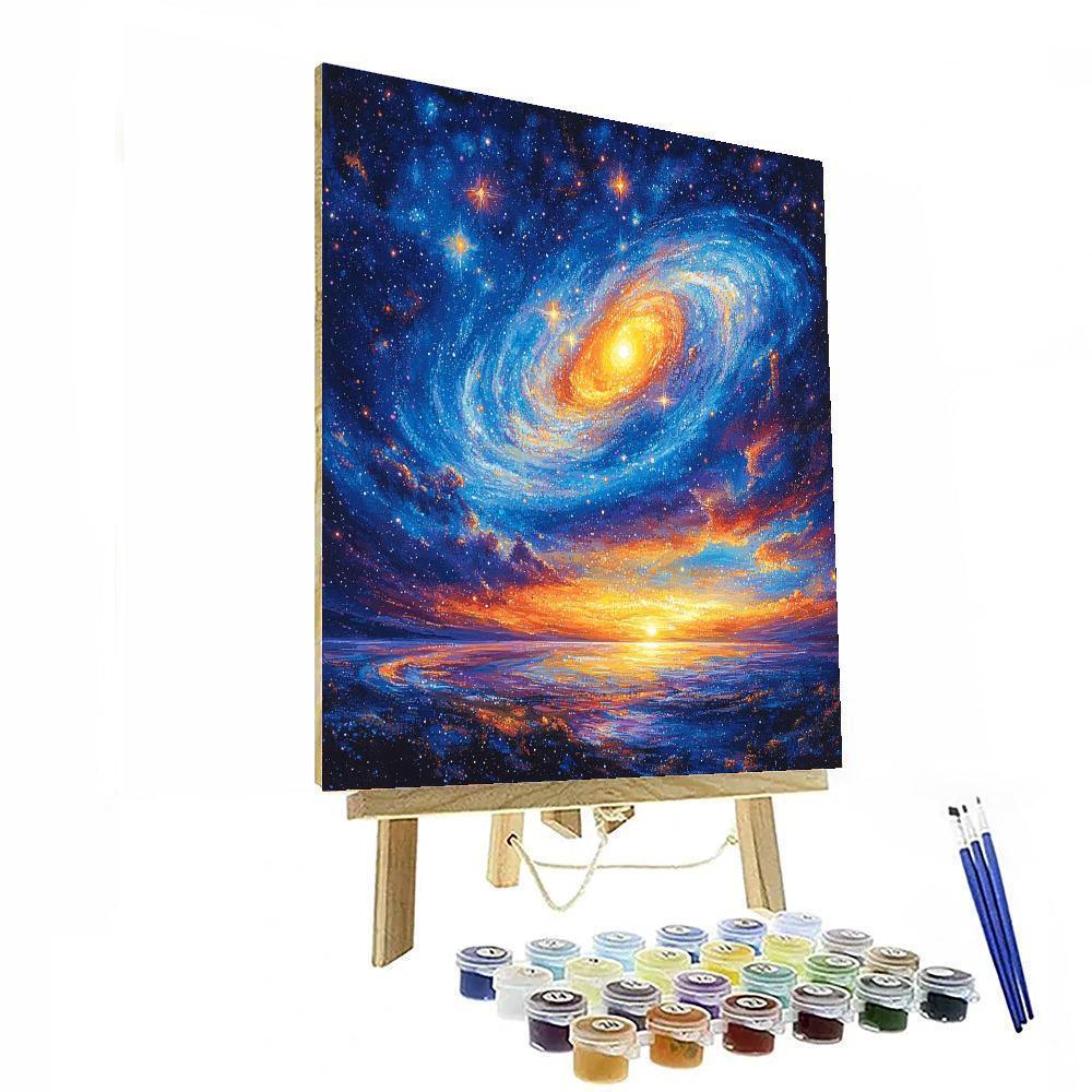 Georges Seurat Inspired Galactic Harmonies  Paint By Numbers