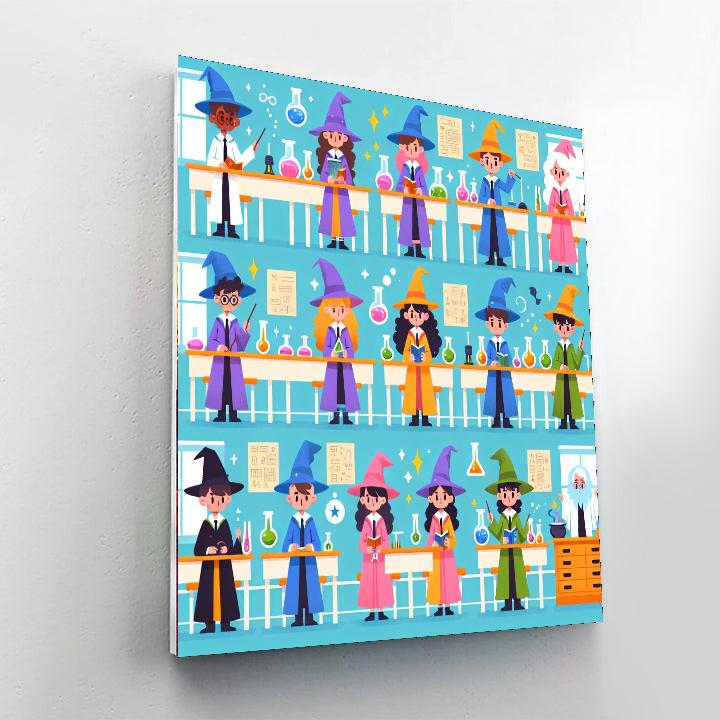 Wizard's Enchantment School DIY Paint By Numbers