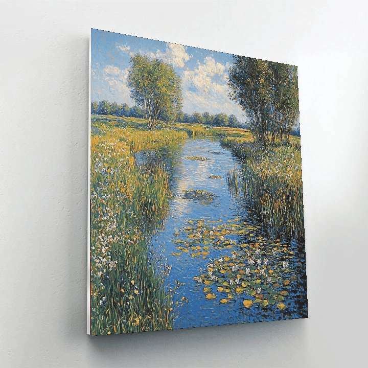 Claude Monet Inspired Soothing Waters  Paint By Numbers Art