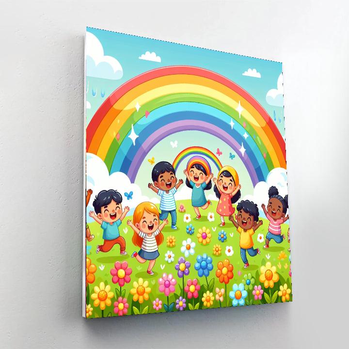 Charming Rainbow Adventure Painting By Numbers Kit