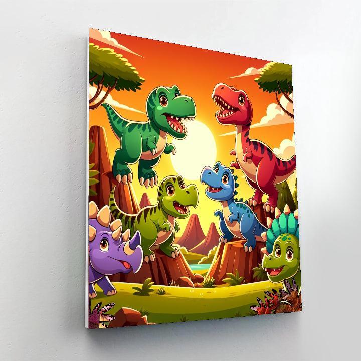 Daring Dinosaur Adventures Painting By Numbers Kit