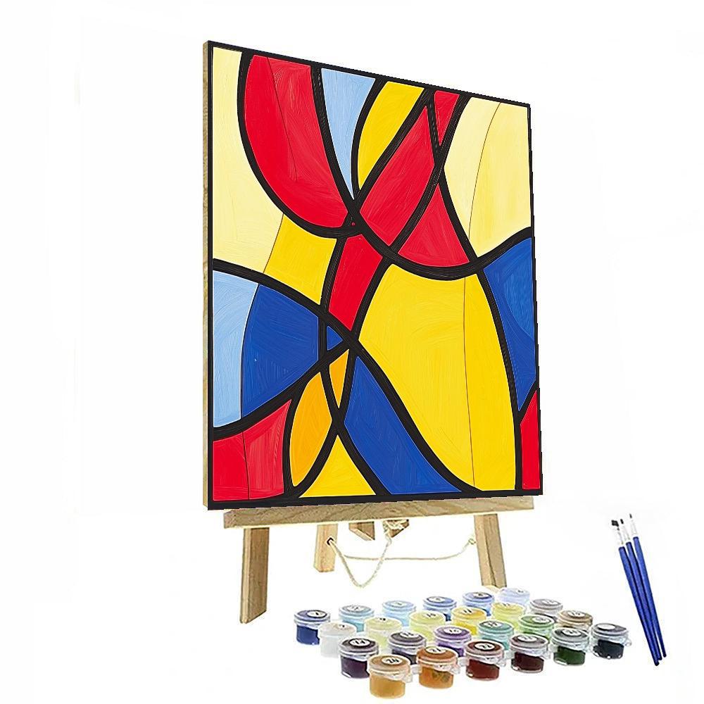 Joan Miró Inspired Chromatic Symphony  Paint By Numbers Art
