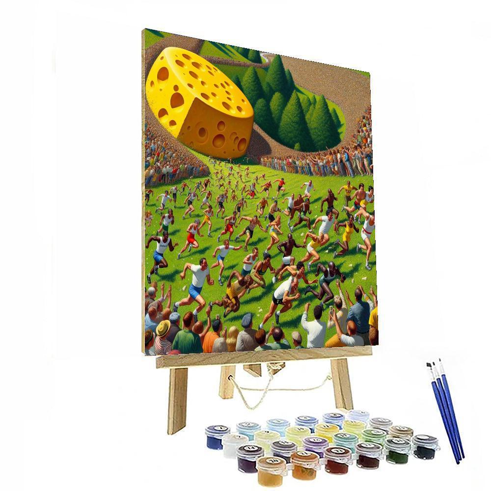 Cheese Rolling Festival - Gloucestershire DIY Paint By Numbers