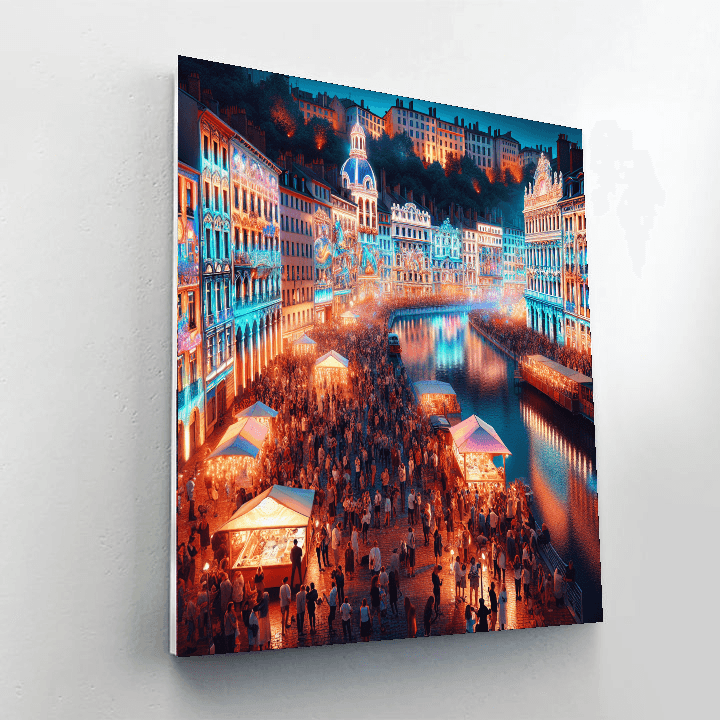 La Fête Des Lumières - France Number Painting