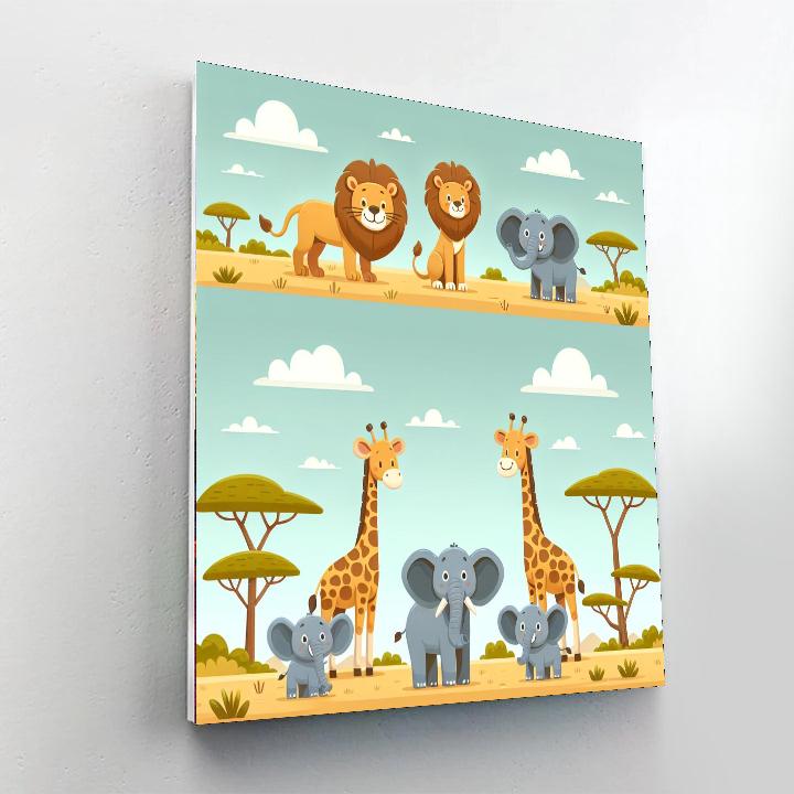 Adventure On The Safari DIY Paint By Numbers