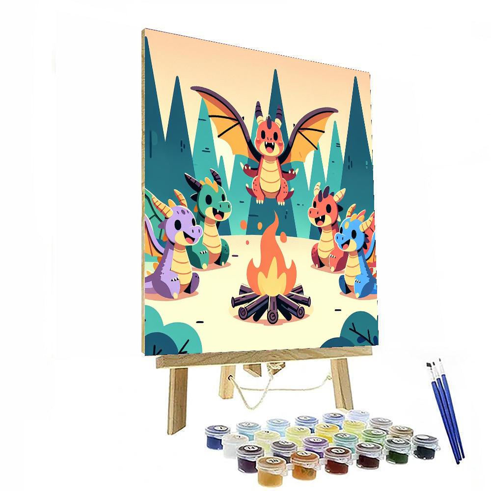 Dazzling Dragon Party Number Painting