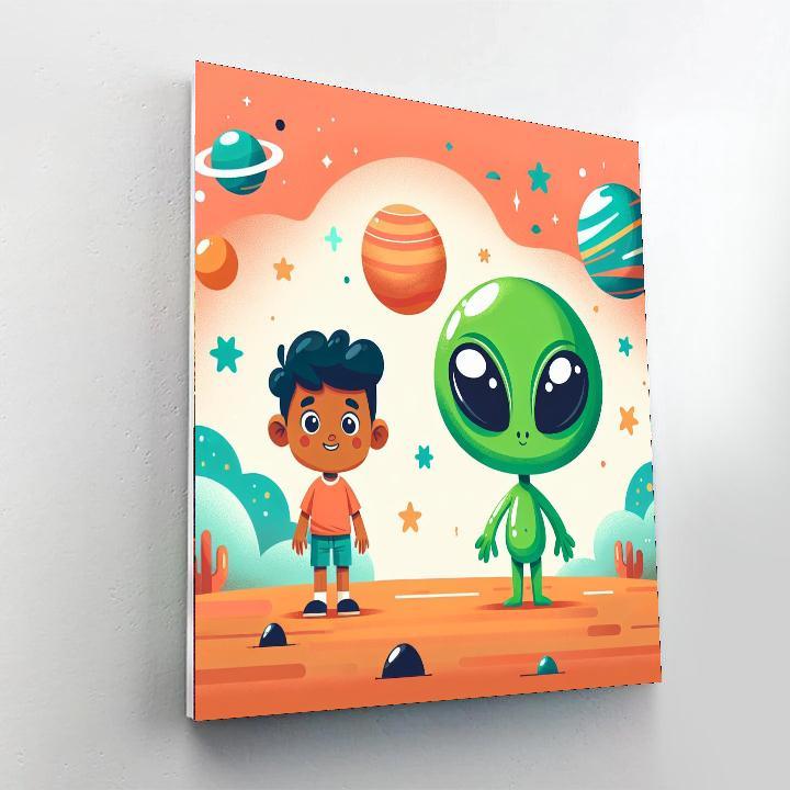 Silly Alien Encounter Paint By Number