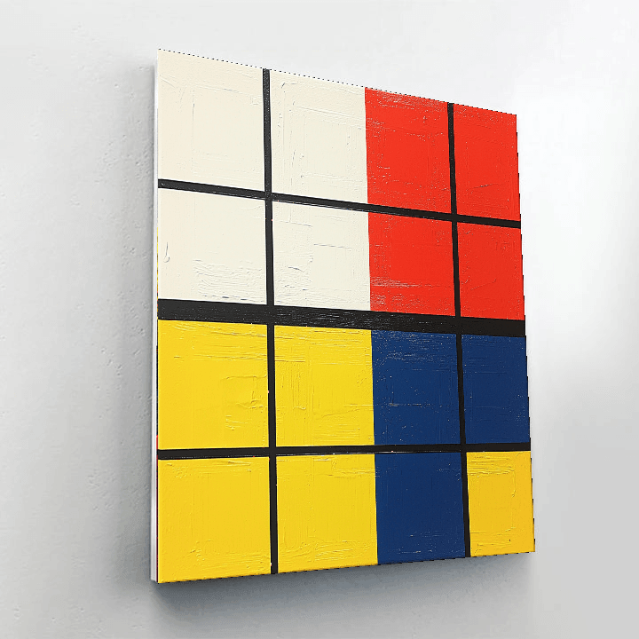 Piet Mondrian Inspired Modern Geometric Harmony  Paint By Numbers Art