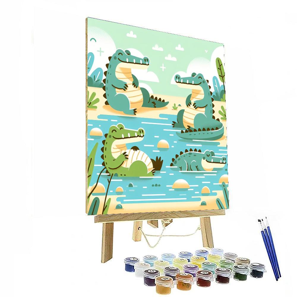 Curious Crocodiles Numbered Painting Kits