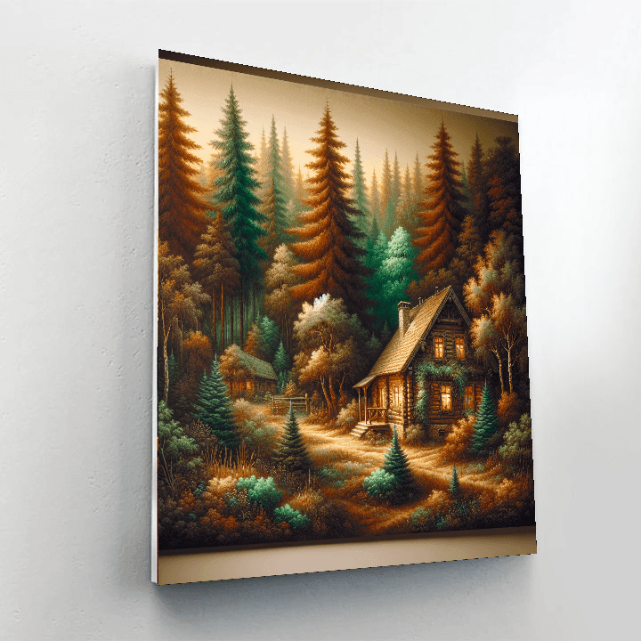 Rustic Cabin Hideaway DIY Paint By Numbers