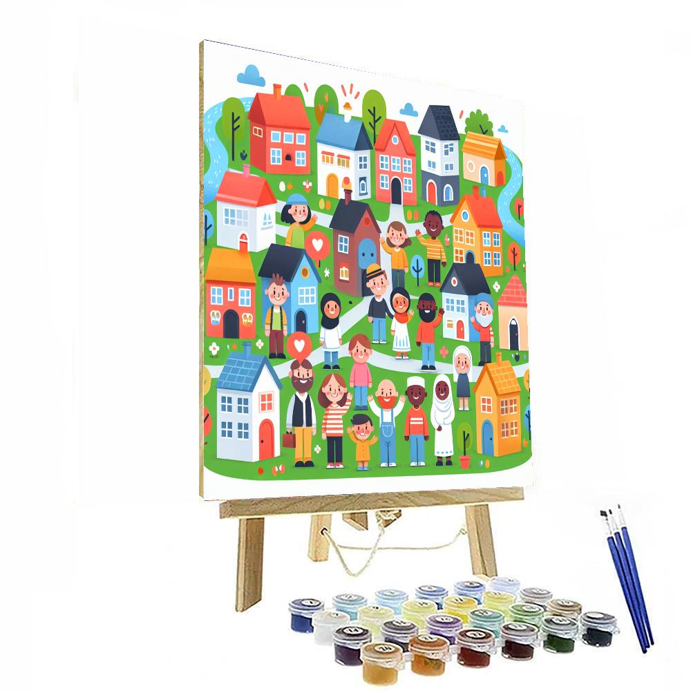 Village Life Number Painting