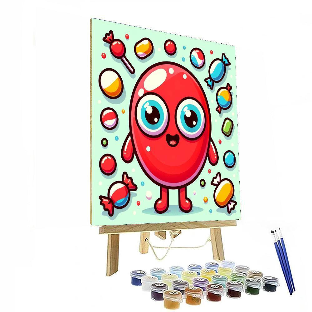Jumpy Jellybean DIY Paint By Numbers
