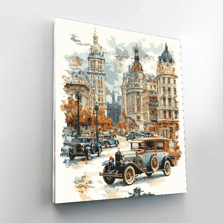 Norman Rockwell Inspired Vintage Wheels  Painting By Numbers Kit