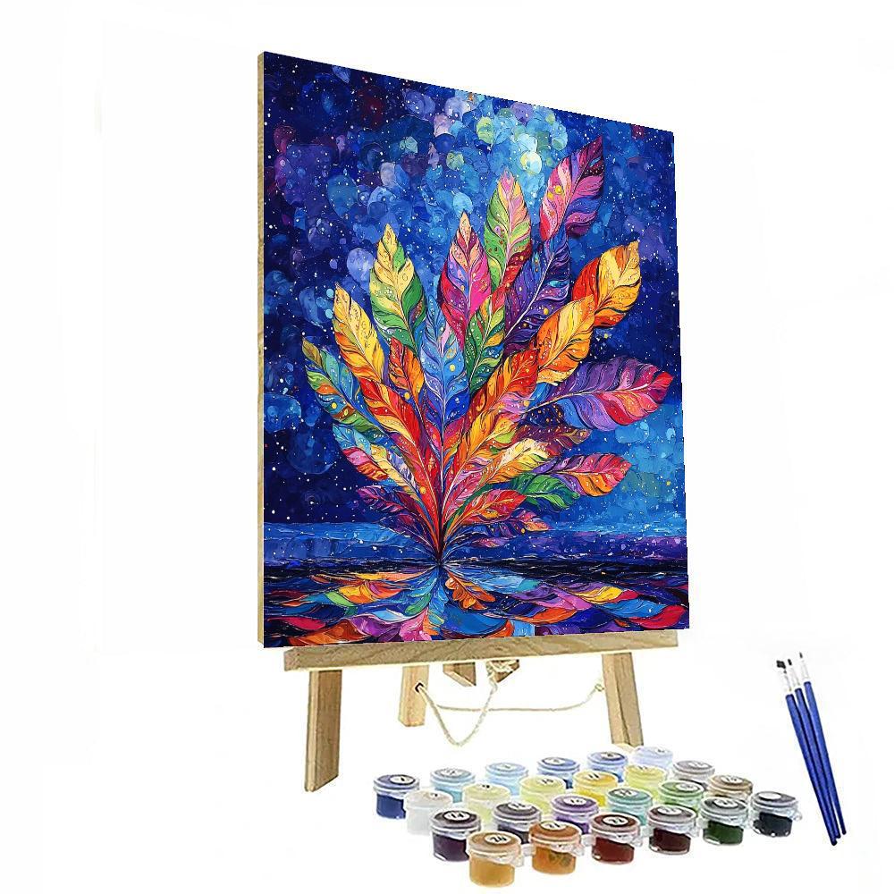 Frida Kahlo Inspired Echoes Of The Divine Feather  Painting Number Kit