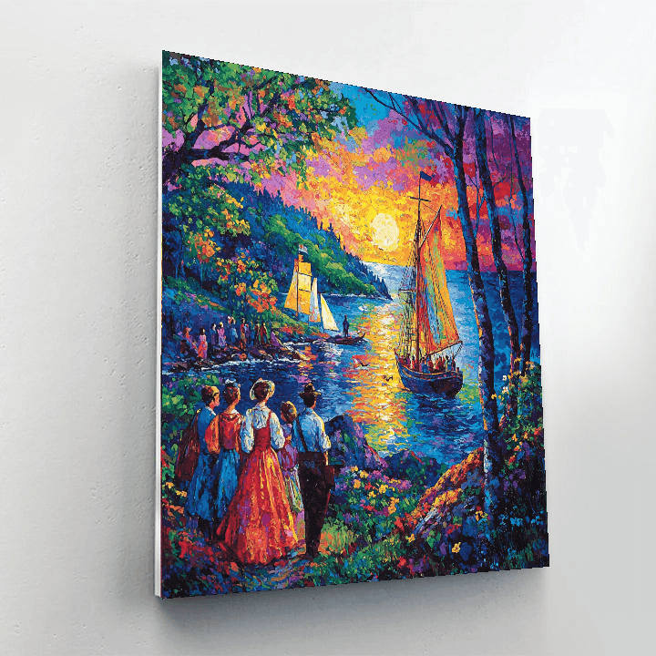 Rockwell Inspired Historic Journey  DIY Paint By Numbers