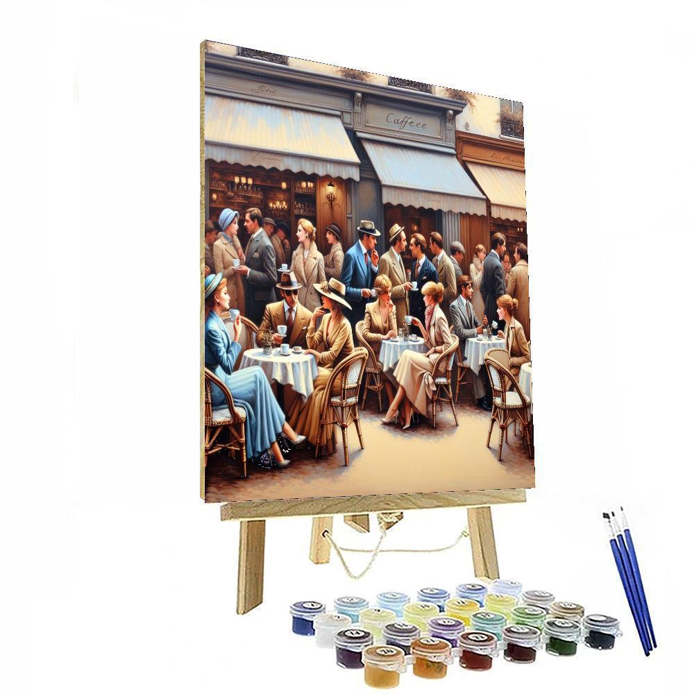 Chic Parisian Café Scene Paint By Numbers Art