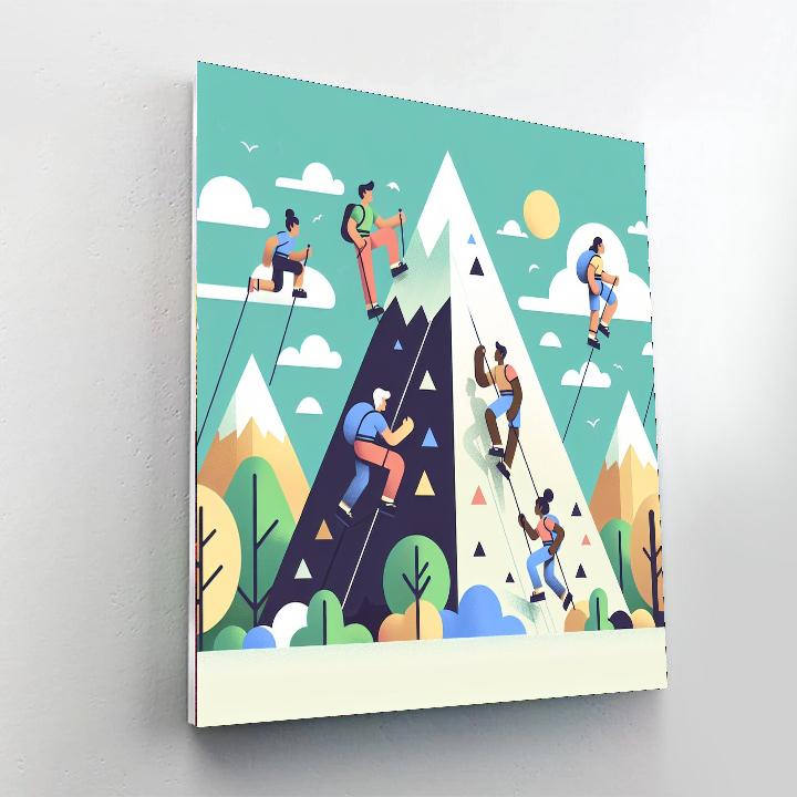 Marvelous Mountain Climb Paint By Numbers Art