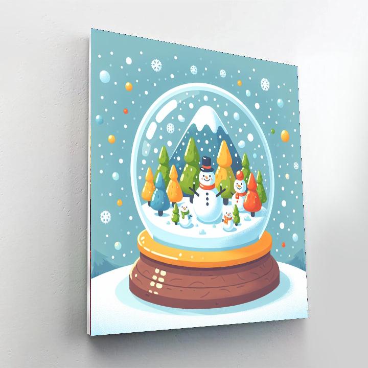 Enchanting Snow Globe Paint By Numbers Kits
