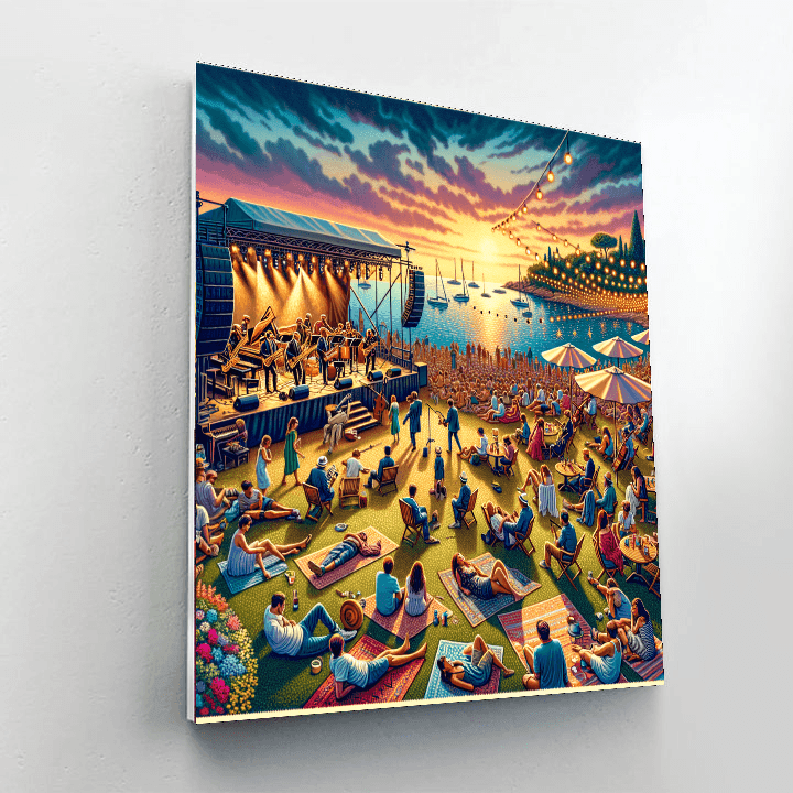 The Antibes Juan-les-pins Jazz Festival Paint By Color