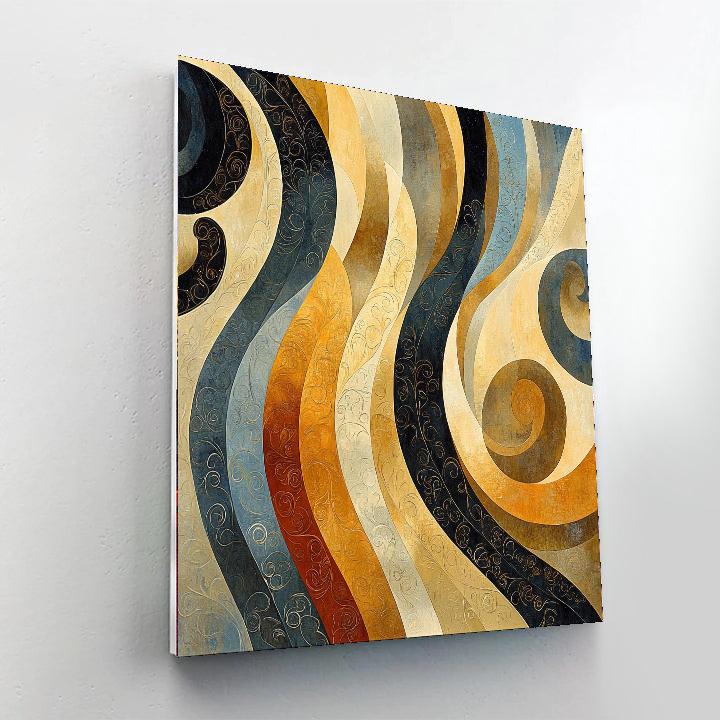 Gustav Klimt Inspired Abstract Echoes  Paint By Numbers Kits