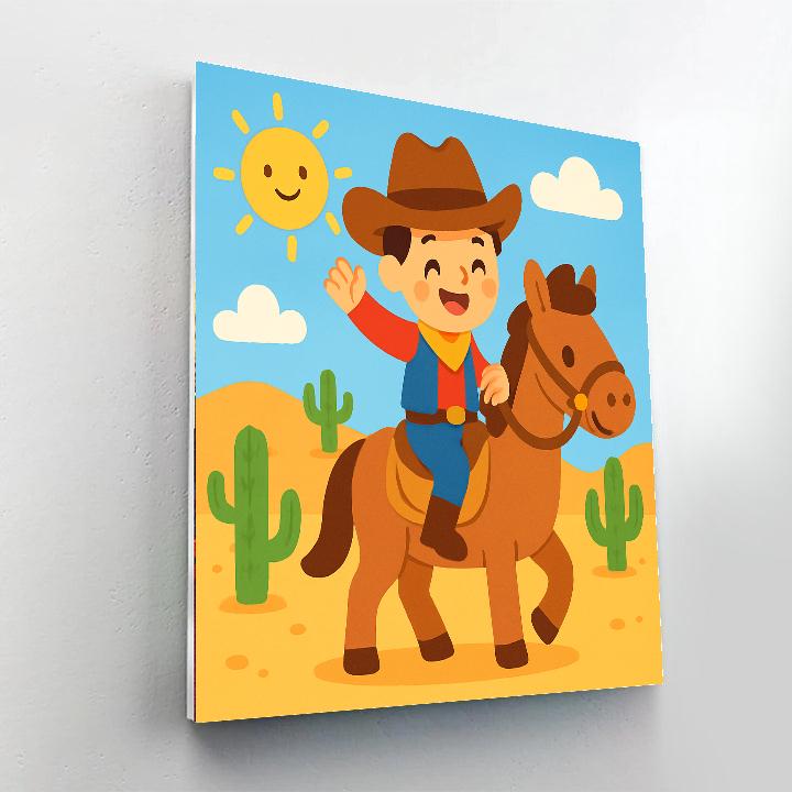 Cheerful Wild West Paint By Numbers Art