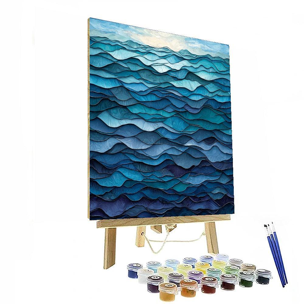 Michelangelo Inspired Mystic Waves  Paint By Numbers