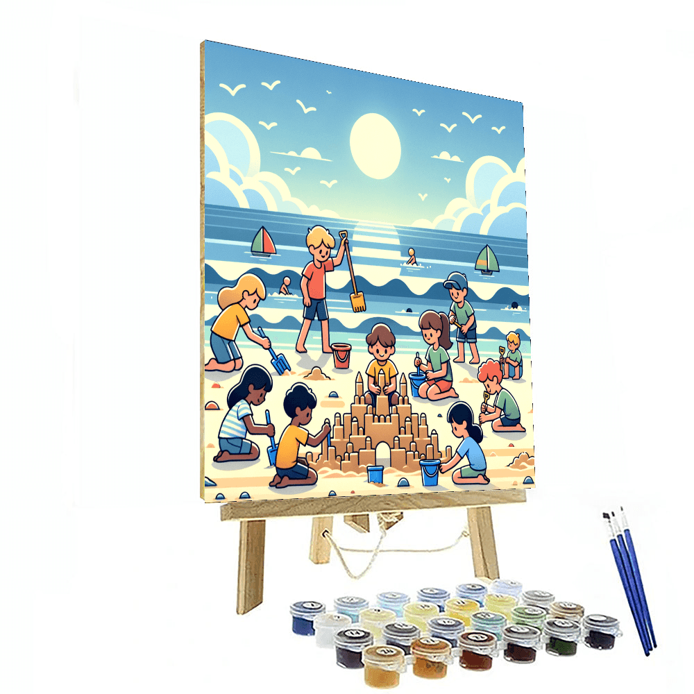 Sunny Beach Day Fun Painting By Numbers Kit