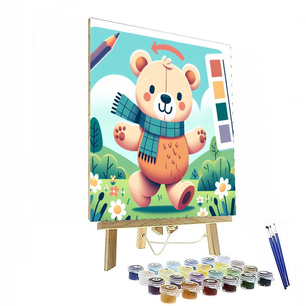 Adventurous Teddy Bear Painting By Numbers Kit