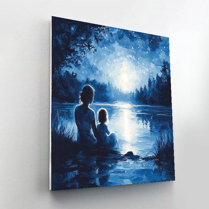 Gentle Moonlit Reflections DIY Paint By Numbers