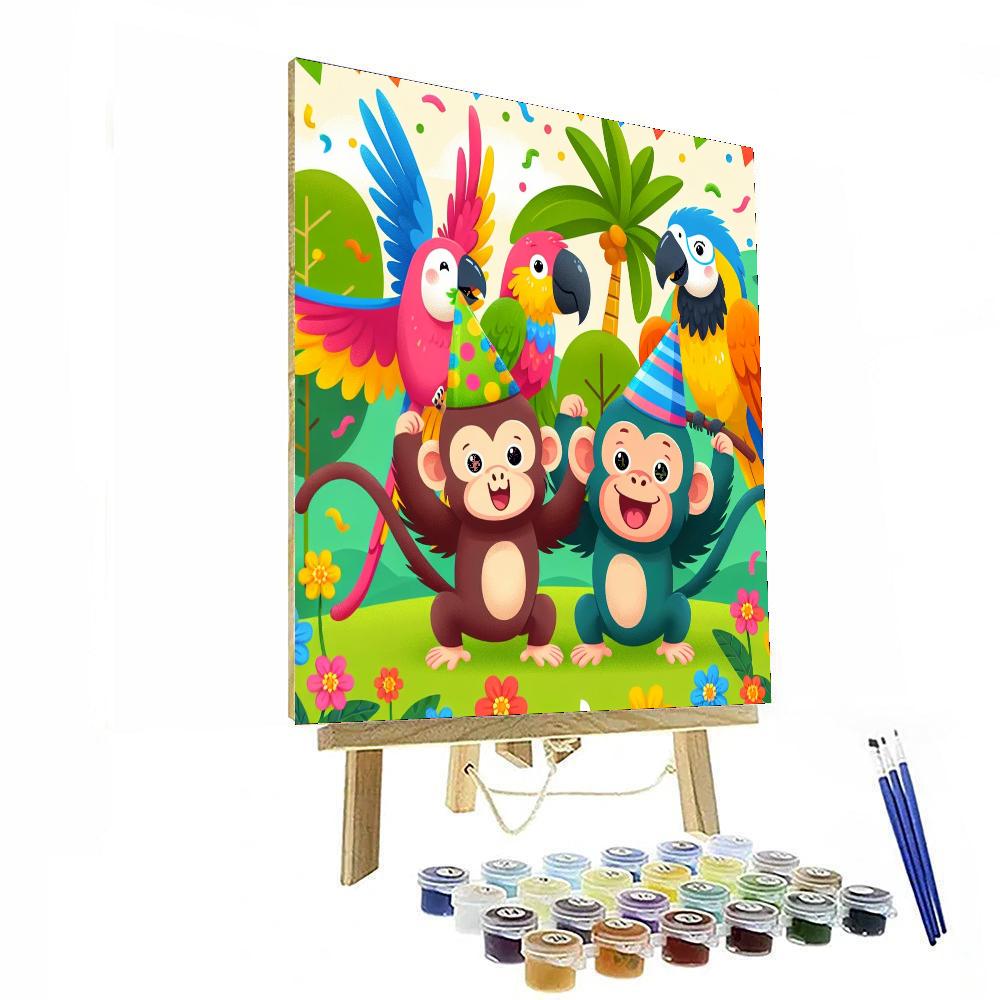 Jungle Party Extravaganza Paint By Numbers