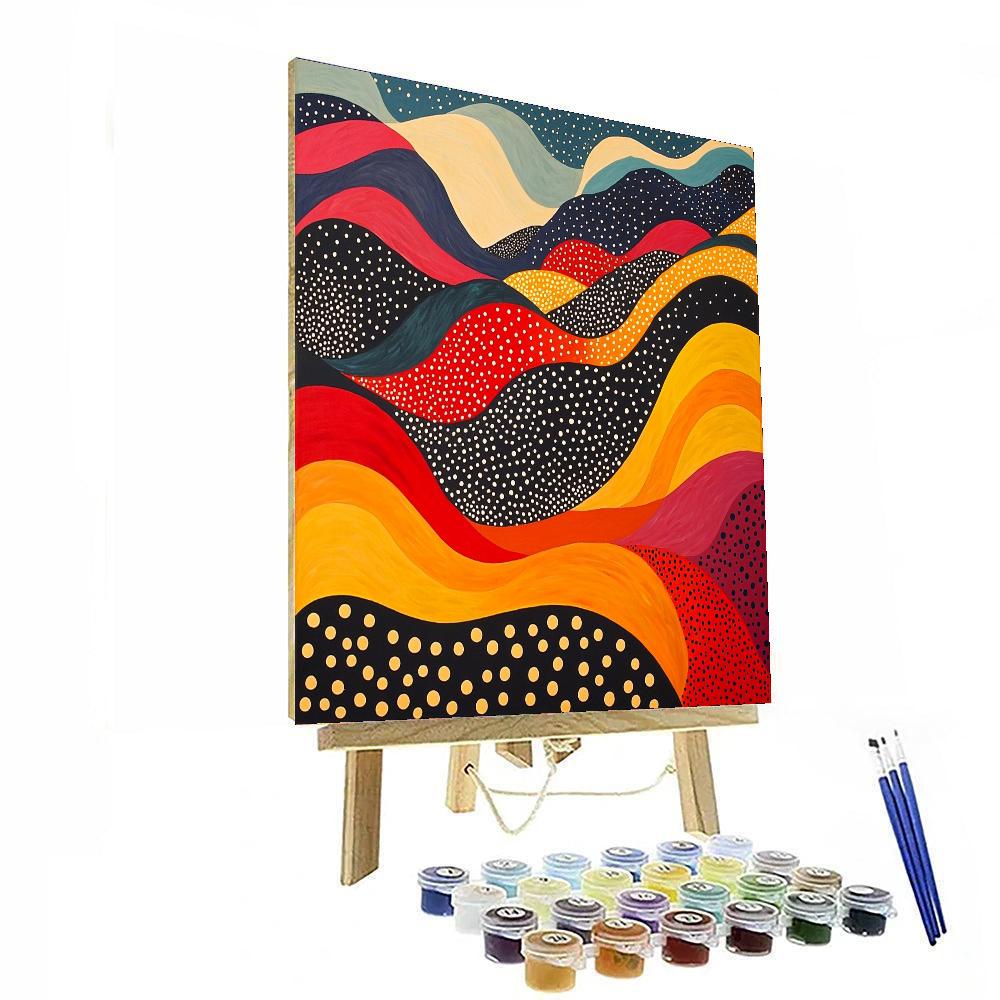 Yayoi Kusama Inspired Dancing Waves Of Color  DIY Paint By Numbers