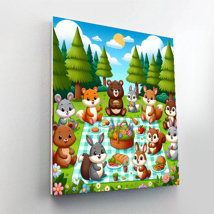 The Forest Picnic Party DIY Paint By Numbers