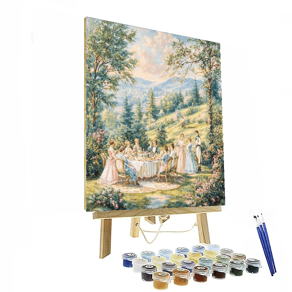 Fragonard Inspired Rococo Garden Party - DIY Painting By Numbers Kit