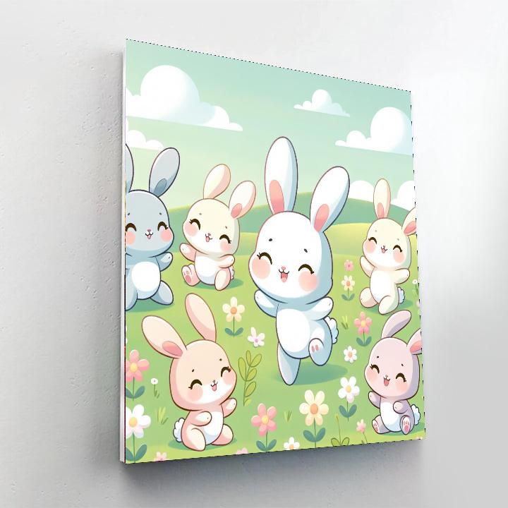 Bouncing Baby Bunnies Numbered Painting Kits