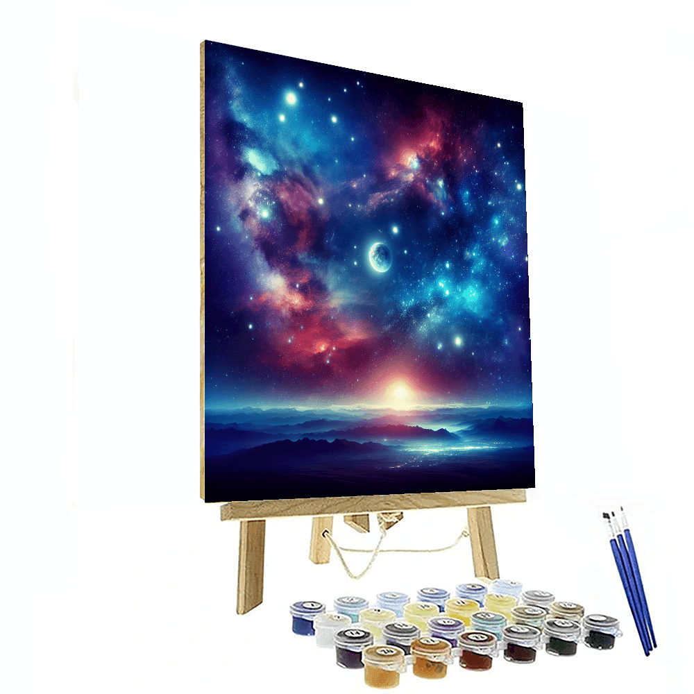 Cosmic Starry Night Number Painting